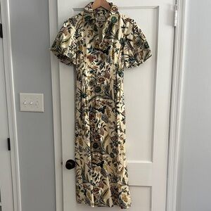 Tuckernuck Beige Floral Midi Dress